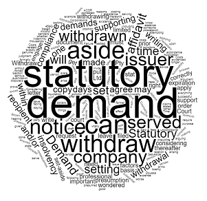 Statutory demand Statutory demand